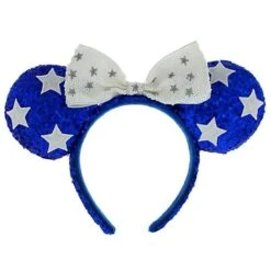 Disney Minnie Ears Headband - Holiday Ears - Blue White Stars