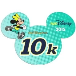 Disney Auto Magnet - WDW Marathon 10K Ears - 2015 Minnie