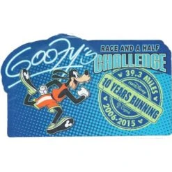 Disney Auto Magnet - WDW Marathon Goofy's Race And A Half Challenge 39.3 Logo - 2015