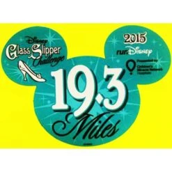 Disney Auto Magnet - WDW Marathon Ears Icon - Glass Slipper Challenge