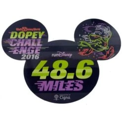 Disney Auto Magnet - WDW Marathon Dopey Challenge Ears - 2016