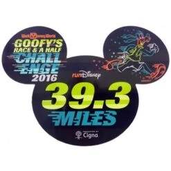 Disney Auto Magnet - WDW Marathon Goofy Challenge Ears - 2016