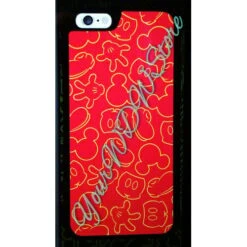 Disney Customized Phone Case - Mickey Shapes Yellow On Red