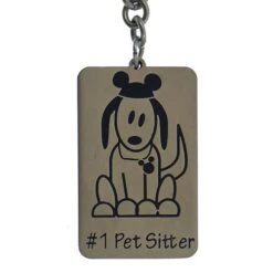 Disney Key Chain Ring - Walt Disney World Mickey Ears Tag - Dog - #1 Pet Sitter