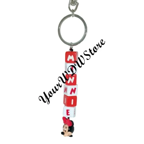 Disney Keychain Keyring - Minnie Mouse Blocks 3 Disney Keychain Keyring - Minnie Mouse Blocks