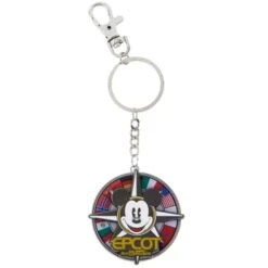 Disney Keychain - Epcot - Mickey Flags Spinner