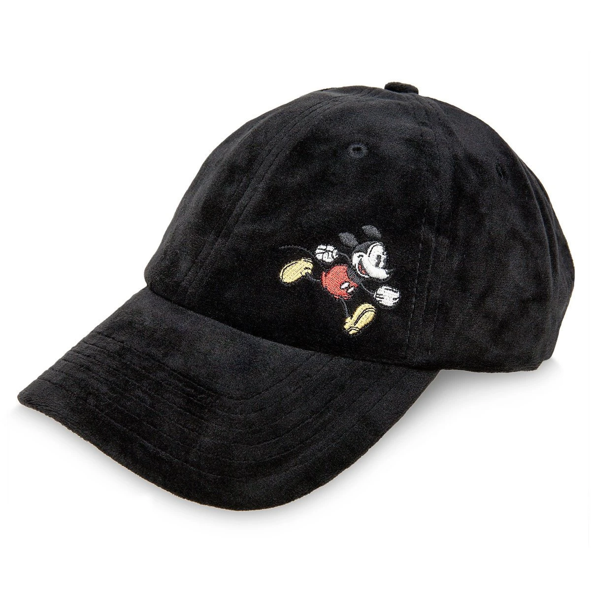 Disney Baseball Cap - Running Mickey On Soft Velour - Black 4 Disney Baseball Cap - Running Mickey On Soft Velour - Black - Image 2