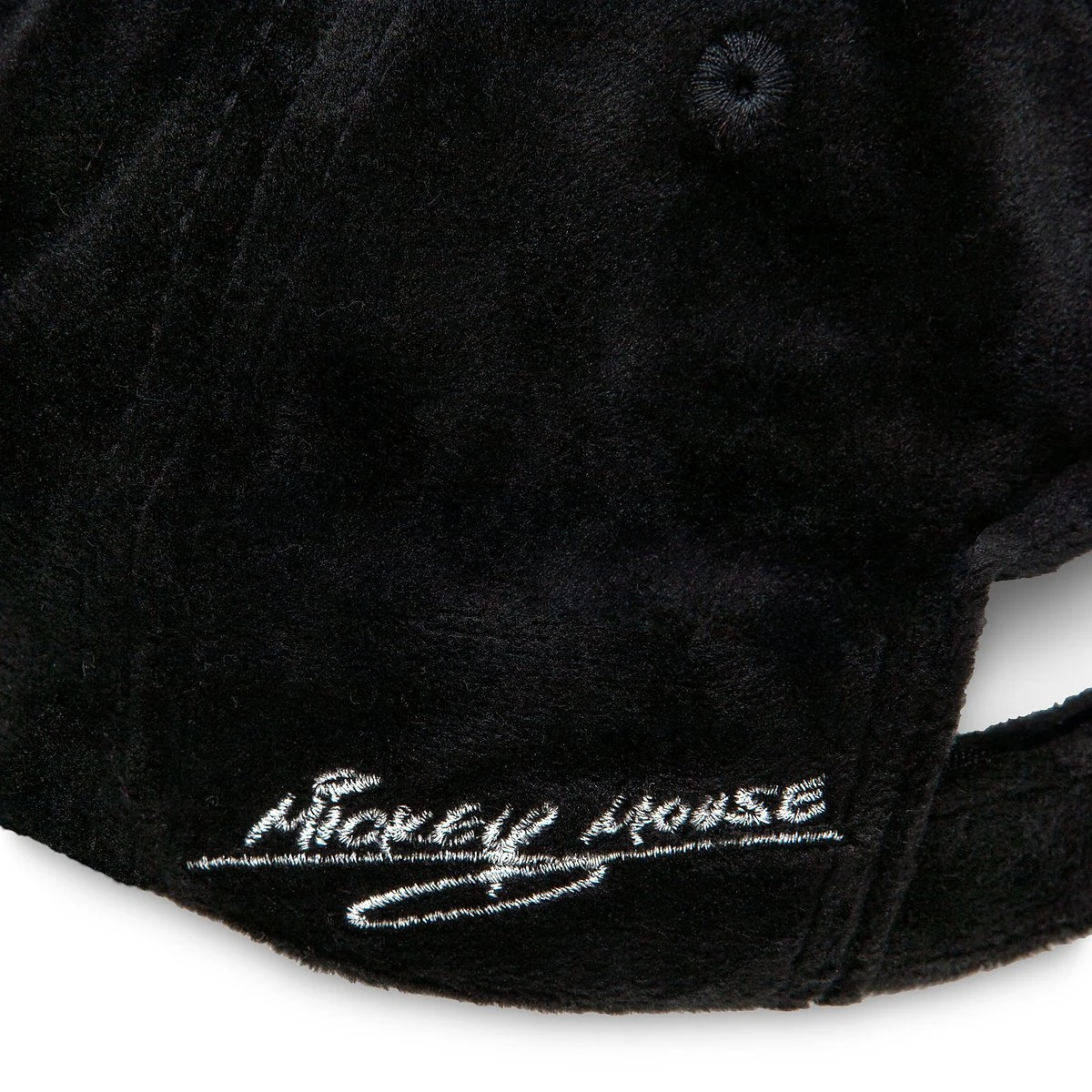 Disney Baseball Cap - Running Mickey On Soft Velour - Black 5 Disney Baseball Cap - Running Mickey On Soft Velour - Black - Image 3