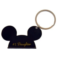 Disney Keychain Ring - Mickey Ears - #1 Daughter 5 Disney Keychain Ring - Mickey Ears - #1 Daughter -Disney 66596