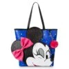 Disney Parks Loungefly Tote Bag - Minnie Mouse Winking - Blue With Pink Bow -Disney 70684 s1