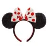 Disney Sequined Ear Headband - Minnie Mouse Polka Dot Bow -Disney 91870 1s