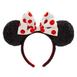 Disney Sequined Ear Headband - Minnie Mouse Polka Dot Bow