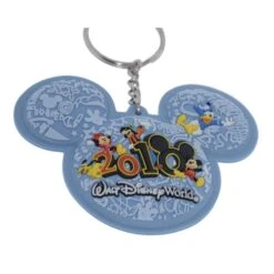 Disney Keychain - 2010 Logo - Ten Times The Fun - Rubber