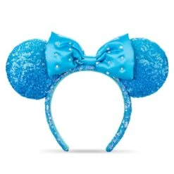 Disney Minnie Ear Headband - Aqua Sequins