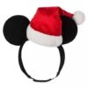Disney Adjustable Ear Headband For Adults - Mickey Mouse Ears W/ Santa Hat -Disney 98067