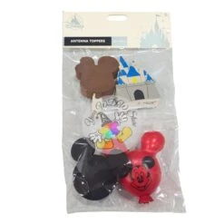 Disney Antenna Topper Set - Disney Park Icons - Castle Ice Cream Mickey Balloon And Mickey Icon